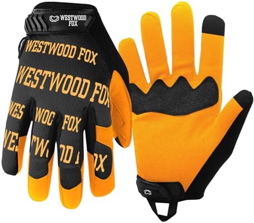 WESTWOOD FOX Gardening Working Gloves Leather Safety Thorn Proof ...