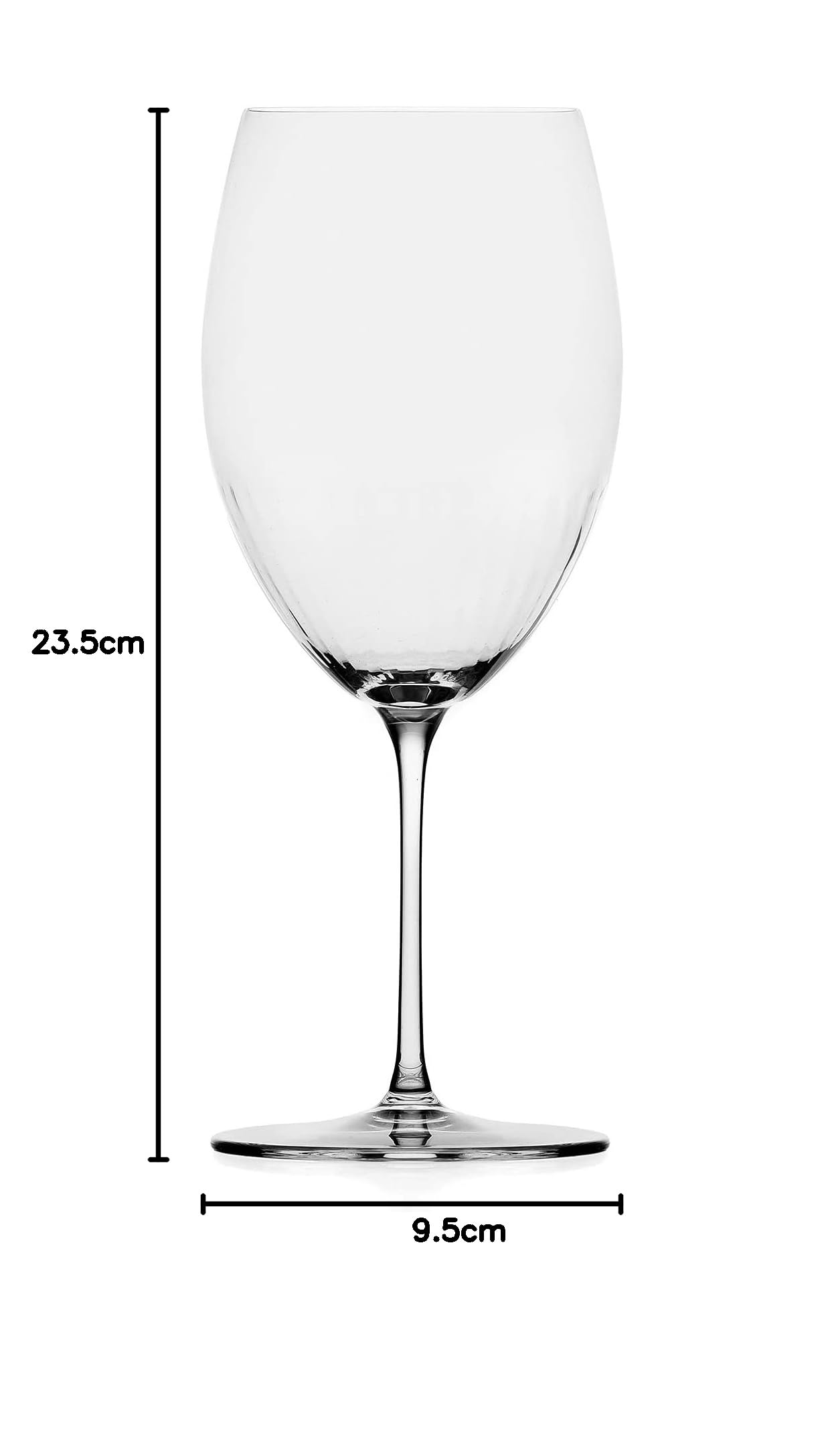 Ichendorf Milano Set di 2 Calici Cabernet Ottico | Collezione Solisti | 67 cl | Crystal | Soffiato a Bocca e Lavorato a Mano