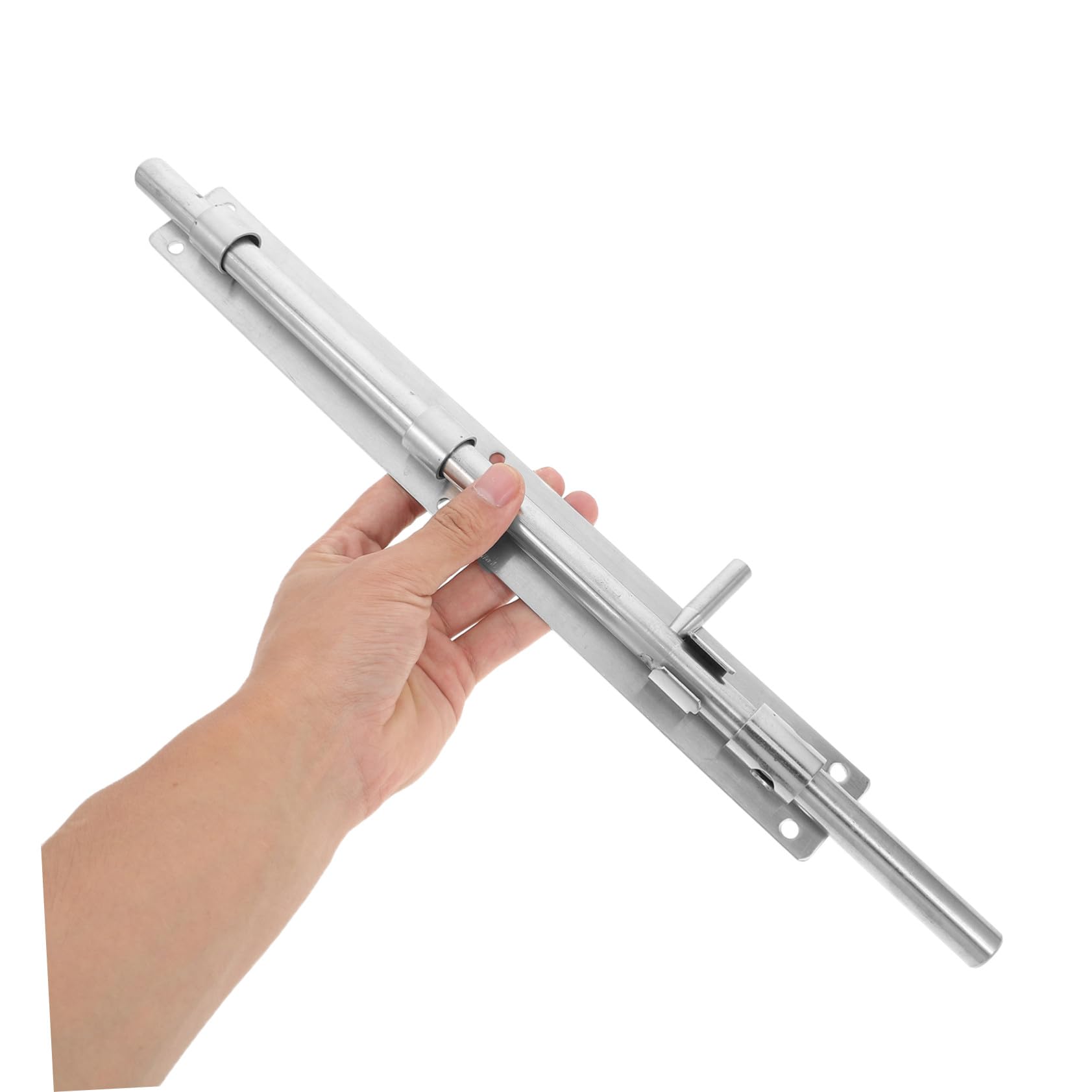 Chiavistello Scorrevole in Acciaio Inox 45 Cm, Barra di Sicurezza per Porte Scorrevoli e Cancelli, Chiusura a Scrocco Resistente per Porte Interne e Capannoni