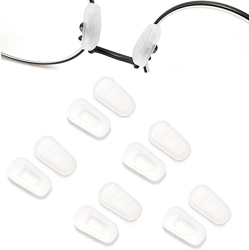 Almohadillas de nariz para gafas, almohadillas de silicona deslizantes, almohadillas de nariz suaves antideslizantes para kit de reparación de lentes