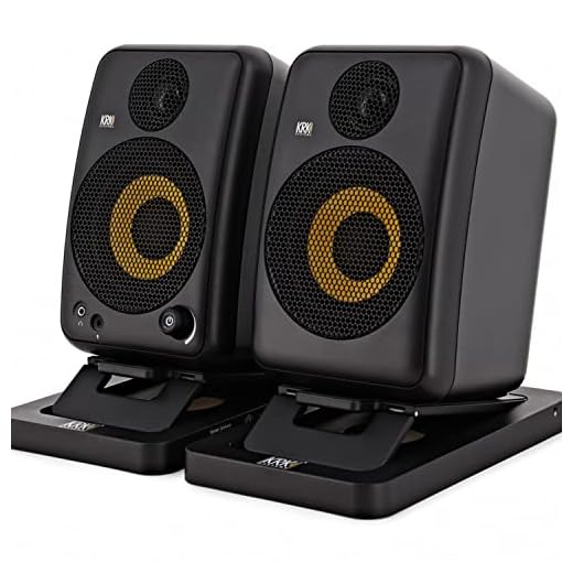 KRK GoAux 4 4-Inch Bi-Amped Portable Bluetooth Studio Monitors with TRS Jack, RCA, Aux and USB inputs Go Aux 4 with 1 Year Replacement Warranty