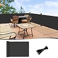 LOVE STORY 3'x115'' Black Balcony Privacy Screen Fence, UV Protection Weather-Resistant 3 FT Height Shield for Deck, Patio, Backyard, Outdoor Pool, Porch, Railing