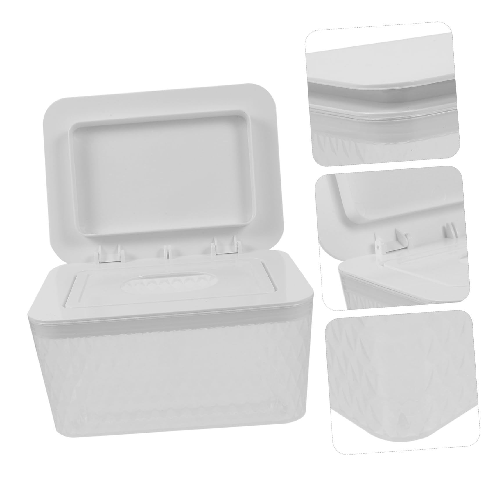 Dispensador de Toallitas Húmedas Tapa de Plástico Blanco