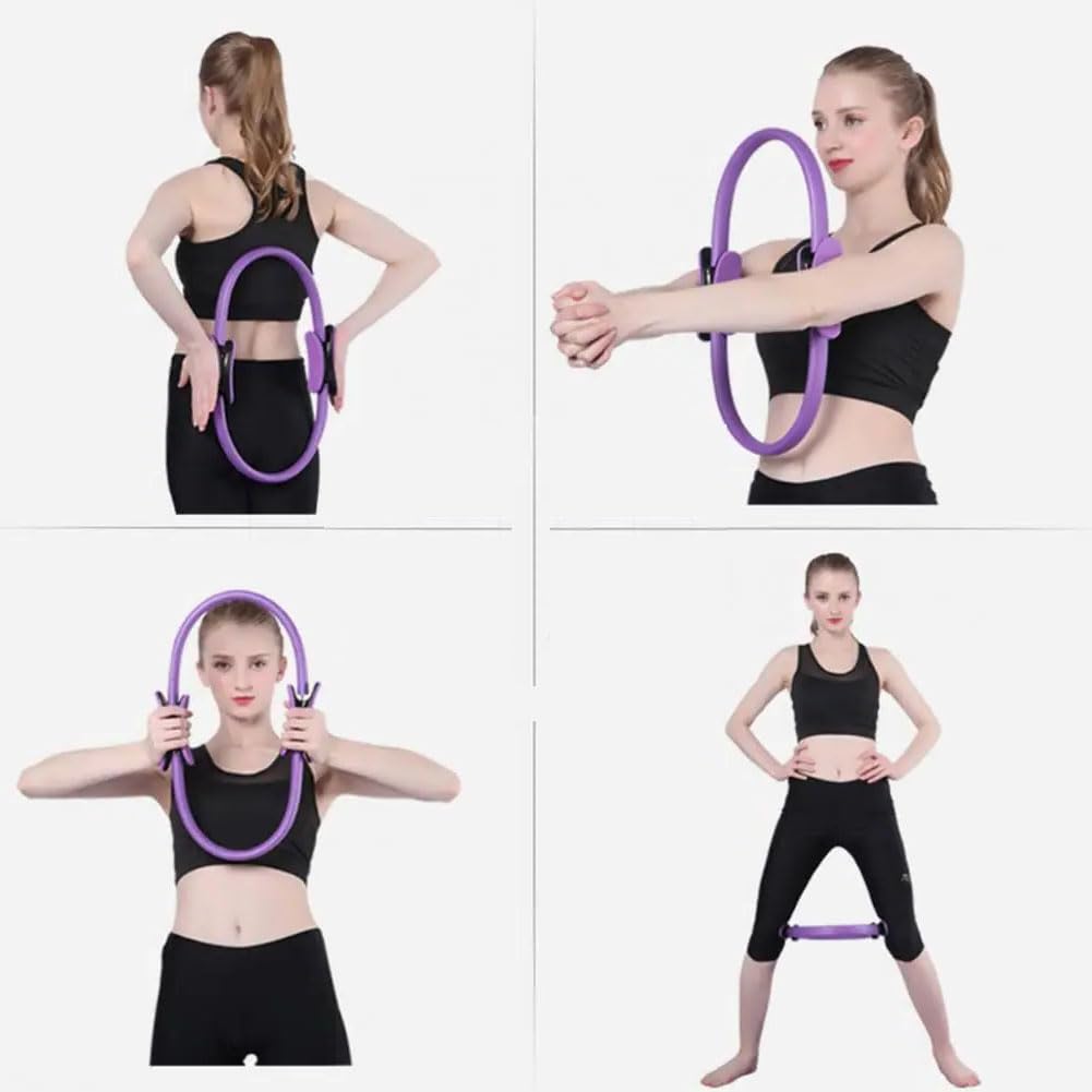 Kit de Pilates 14 pièces avec Magic Circle, ballon de yoga et bandes de résistance, gym à domicile complet pour femmes, débutants et confirmés, idéal pour pilates, yoga, étirements