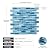 Adedeo Glass Mosaic Tile Gradient Ddark Blue 12 x 12 Inch Glossy Glass Tile for Swimming Pool Backsplash Shower Waterline Fountain Spa Wall (5-Pack, 5 sq.ft.)