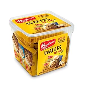 Bauducco Chocolate & Vanilla Wafer Cookies – Convenient Single Serve Wafer Cookies With 3 Layers of Cream – Delicious Sweet Snack on the go or Dessert 28.2oz (Pack of 20)