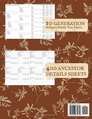 10 Generations Genealogy Notebook With 400 Ancestor Details Sheet: Ancestry Tree Organizer, Family Pedigree Chart, Genealogy Workbooks With Charts, ... (Genealogy Organizer Charts and Forms) - Image 2