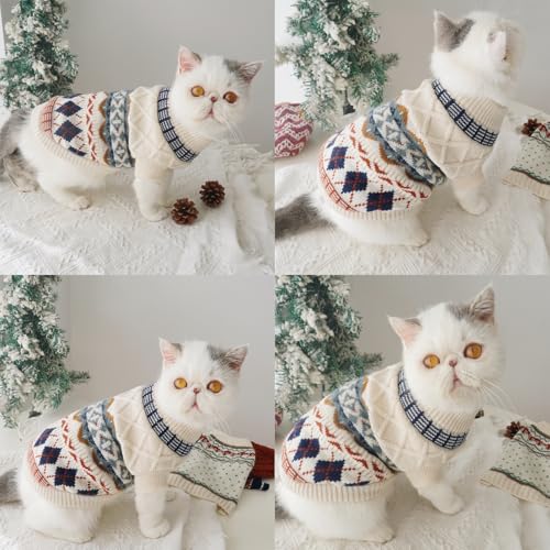 TYXHXTF Winter Warmer Hundepullover Kleine Hunde Rollkragen Strickpullover, Schöne Hunde Pullover Hundepulli Pullover Weich Hundekleidung Hundepulli Hund Kleidung Katzenpullover (XS)