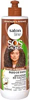 Salon Line, Ativador de Cachos, S.O.S Cachos, Óleo de Coco, Tratamento Profundo, Não Vegano - Para Cabelos Ondulados, Cacheados e Crespos, 500 ml