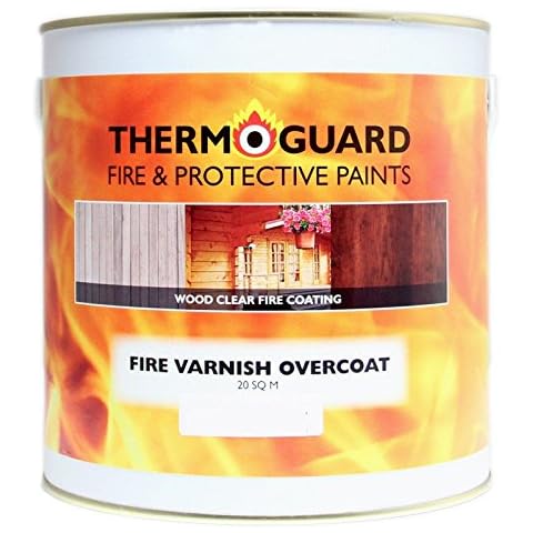 Thermoguard Fire Retardant Varnish Overcoat for External Wood & Timber (20m² Pack, Matt Clear) Cover