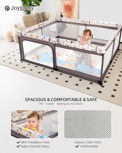 5-in-1-Baby-Playpen-with-a-Mat-71×59-Large-PlayPen-for-Babies-and-Toddlers-Outdoor-Baby-Play-Yard-for-Baby-Activity-Center-Sturdy-Safety-Baby-Fence-with-Breathable-Mesh-and-Anti-Slip-Base 5 in 1 Baby Playpen with a Mat 71×59 Large PlayPen for Babies and Toddlers Outdoor Baby Play Yard for Baby Activity Center Sturdy Safety Baby Fence with Breathable Mesh and Anti Slip Base