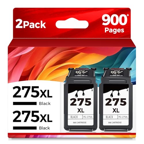 Ubinki PG-275XL Compatible Ink Cartridge Replacement for Canon Ink 275 275XL PG275 XL Black Ink Cartridges for TS3522 TR4720 TR4722 TS3520 TS3500 TR4700 TS3700 TS3720 TS3722 Printer (2 Black)