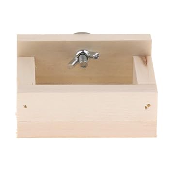 Aswadh Pet Hamster, Chinchilla, Guinea Pig, Parrot Feeding Wood Bowl Square