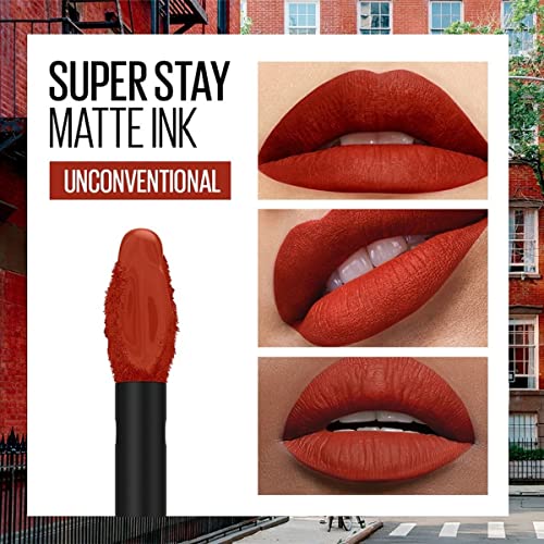 Image of Maybelline New York Liquid Matte Lipstick, Long Lasting, 16hr Wear, Superstay Matte Ink, 305 Unconventional, 5 ml