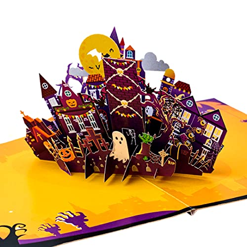 Reigen von Geistern · Handgemachte Halloween 3D Pop Up Karte Cover
