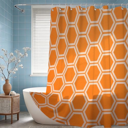 Rideau de douche imperméable polyester 200x200 texture ruche 3D - 3