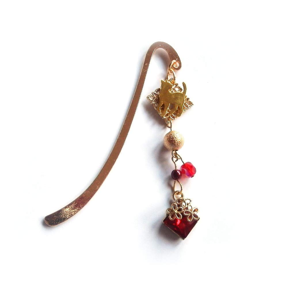 Amazon | Cat's Love Potion 猫 和 しおり 花かけら 猫の メタル