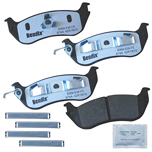 Image of Bendix Fleet Metlok MKD674AFM Semi-Metallic Rear Brake Pads compatible with Ford Crown Victoria 2002-1996, Grand Marquis 2002-1996, Lincoln Town Car 2002-1996, Mercury Grand Marquis 2002-1996