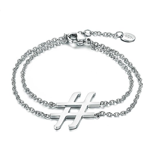 Sconosciuto Inconnu Bracelet Femme Bijoux Brand Hashtag Tendance Cod. 01br002