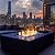 EXPLUX Outdoor Propane Gas Fire Pit Table 65,000 BTU 52-inch Concrete(GFRC) Rectangle Fire Pit for Outside Patio with 304 Stainless Steel Burner,Wind Guard,Crystal Blue Fire Glass,Rain Cover,Black