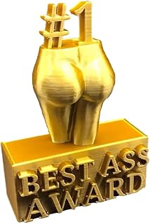 Best Ass Award, Best Boobs Award Statue, 4/8/10" Ass/Boobs Trophy Resin Desktop Decor,Prank Gift for Friend Coworker (A,L)