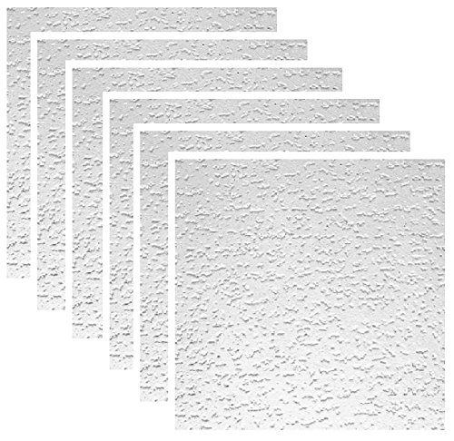 USG (6) ea Interiors 4240 12 x 12 Tivoli Wood Fiber Textured Finish Ceiling Tiles