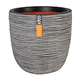 Capi Europe - Blumentopf Kugel Rib NL - Anthrazit - 43x41 - Für den Innen- und Außeneinsatz