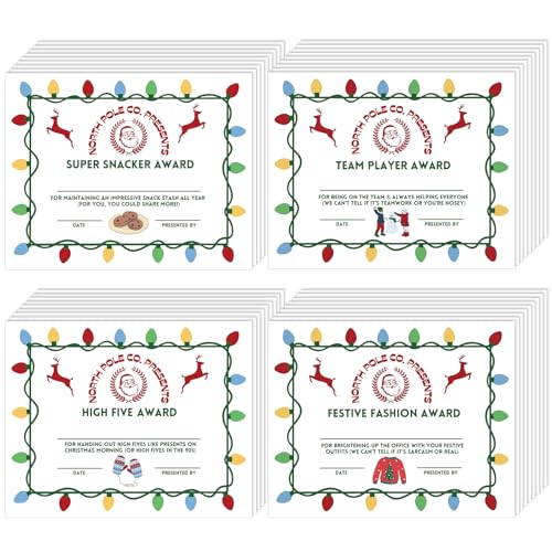 Chèques-cadeaux de Noël en papier Tenare 20 x 25 cm pour petites entreprises