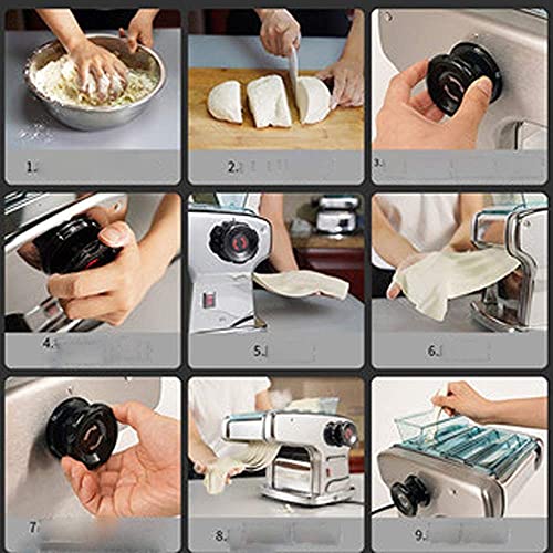 WERYU Nudelmaschine Elektrische Nudelmaschine Nudelmaschine Edelstahl Nudelmaschine Antihaft-Nudelmaschine W 2 Klingen… – Bild 3