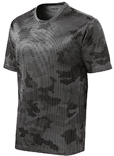 Men's CamoHex All Sport Moisture Wicking Shirts-2XL-Iron Grey