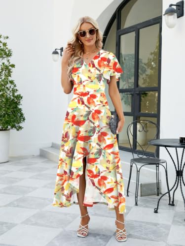 Image of ZZV Formal Dresses for Women Gowns Evening V Neck Wedding Guest Dresses