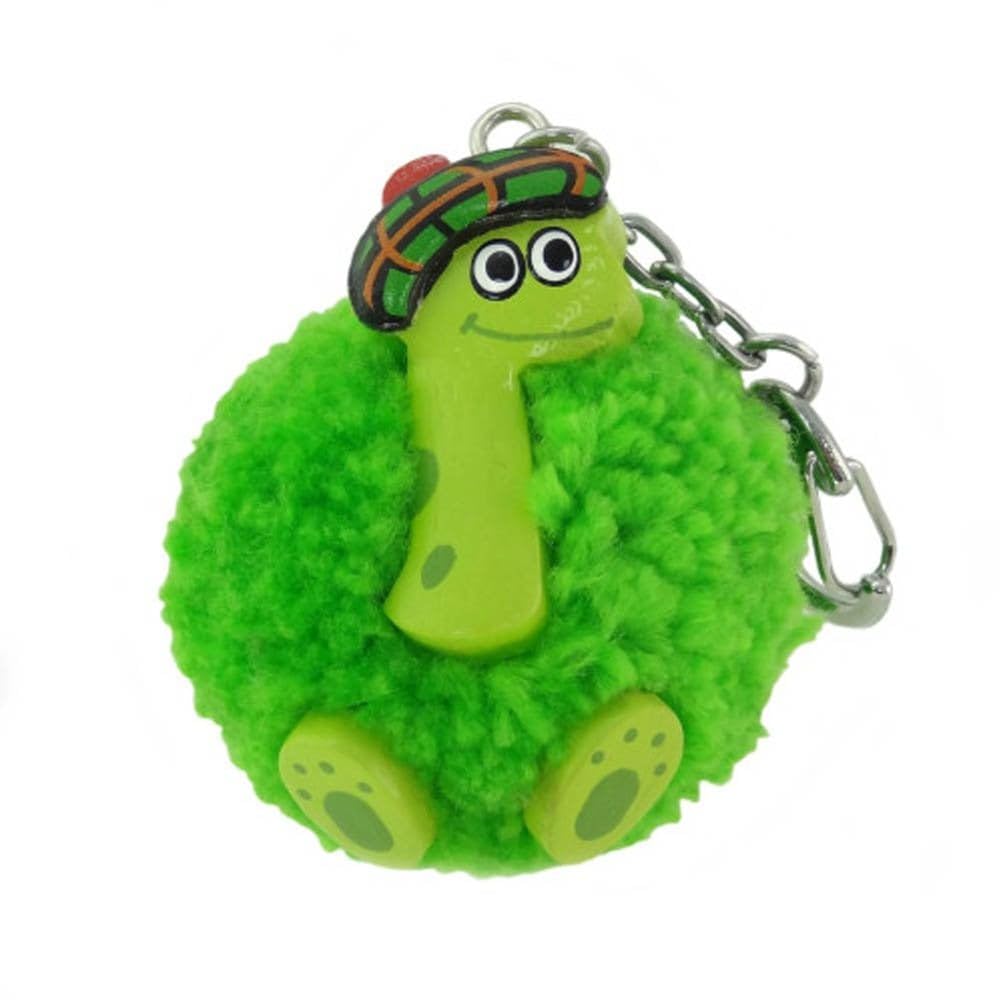 Glen Appin Wooden Nessie Pom Pom Keyring