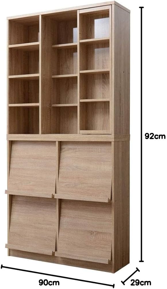 木製スライド式本棚 Amazon｜ワイエムワールド 本棚 木製 スライド式 ディスプレイラック 2
