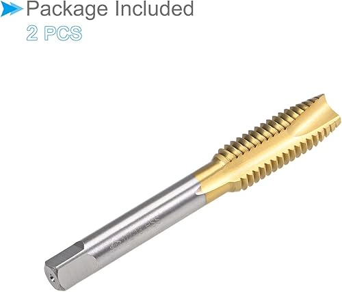 Miniatura 6 de CoCud Tapones de punta en espiral, rosca UNC 12-13, grifo de rosca de acero de alta velocidad 6542 con revestimiento de titanio - (Aplicaciones para