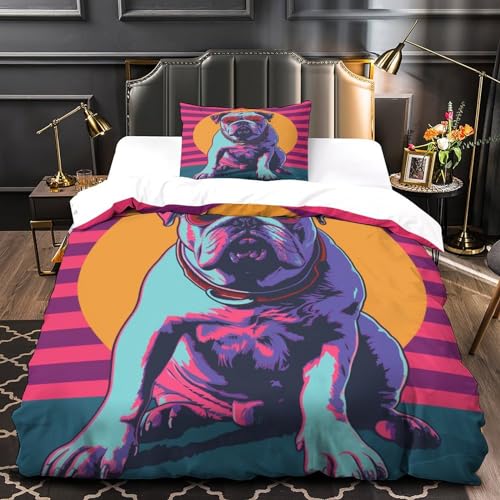 Parure de lit 3 pièces de qualité supérieure avec housse de couette en microfibre