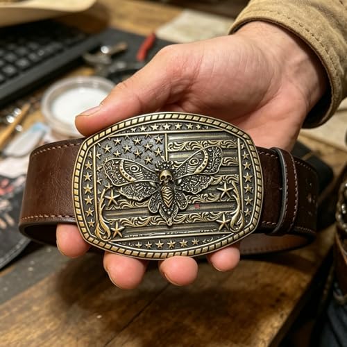 Image of Belt Buckles Men American Flag Belt Buckle for Women | Texas Belt Buckle for Rodeo Season, Solid Zinc Alloy Western Belt Buckle to 2027 RODEOHOUSTON, Hebillas Vaqueras para Hombre