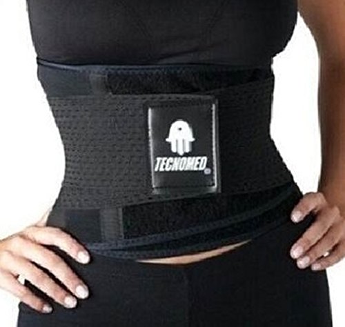 Tecnomed Back Brace Immediate Relief From Back Pain, Herniated Disc, Sciatica, Scoliosis And More! - Breathable Mesh Design - Adjustable Support Straps - Lower Back Belt Black #TOP27