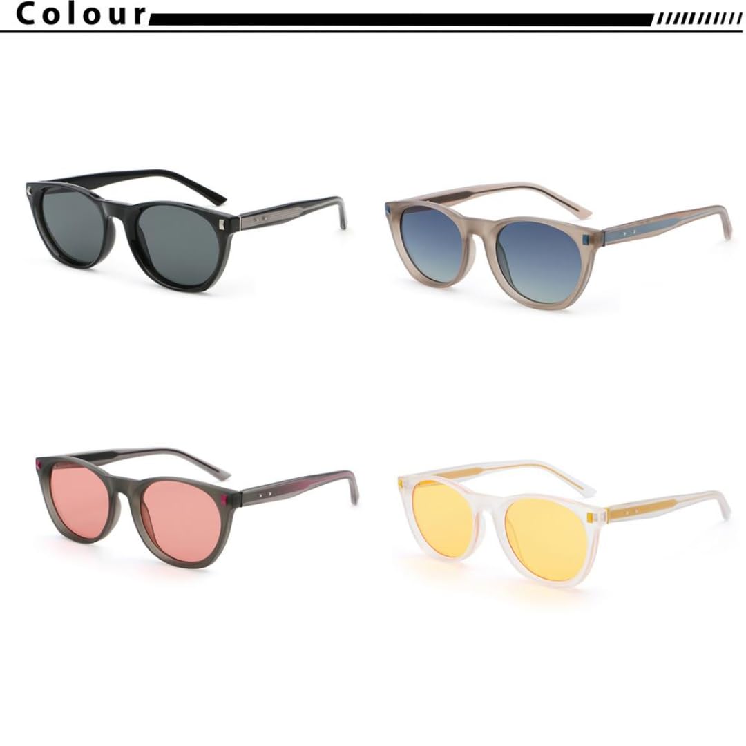 Lunettes de soleil tendance, montures rondes, verres dégradés, protection UV400 pour la plage et les activités de plein air