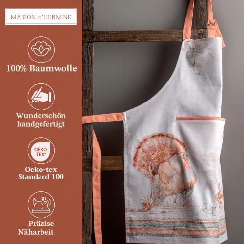Maison d'Hermine Schürze, 100% Baumwolle (70 cm x 85 cm, 1er-Set) – Ansicht 2