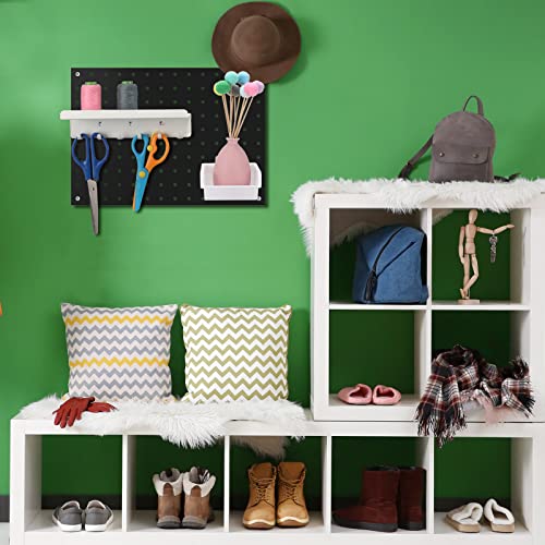 4 Pcs Metal Pegboard Wall Organizer Garage Pegboard Wall Control Panels Mounting Display Diy Pegboard Kit Wall Mount Pegboard For Organizer Storage Craft Room Workbench Kitchen Office Workshop (Black) #TOP6