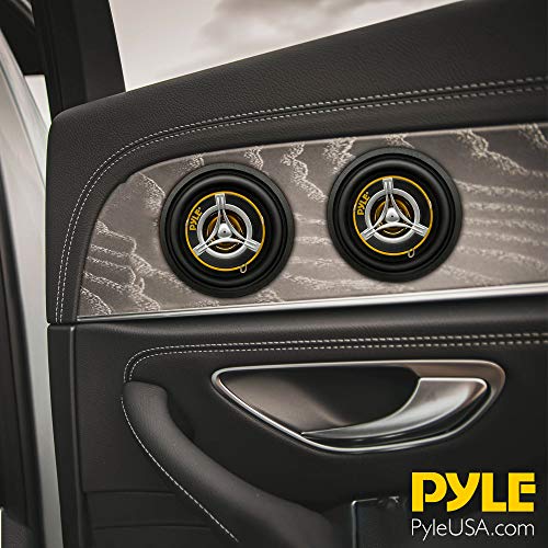Pyle Car Two Way Speaker System - Pro 3.5 Inch 120 Watt 4 Ohm Mid Tweeter Component Audio Sound Speakers For Car Stereo W/ 20 Oz Magnet Structure, 1.65” Mount Depth Fits Standard Oem - Pyle Plg3.2 #TOP5