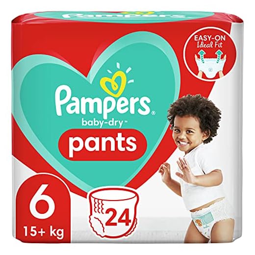Pampers - Baby-Dry Pants Storlek 6, Blöjbyxor för Spädbarn 15kg+ - 24 Bitar