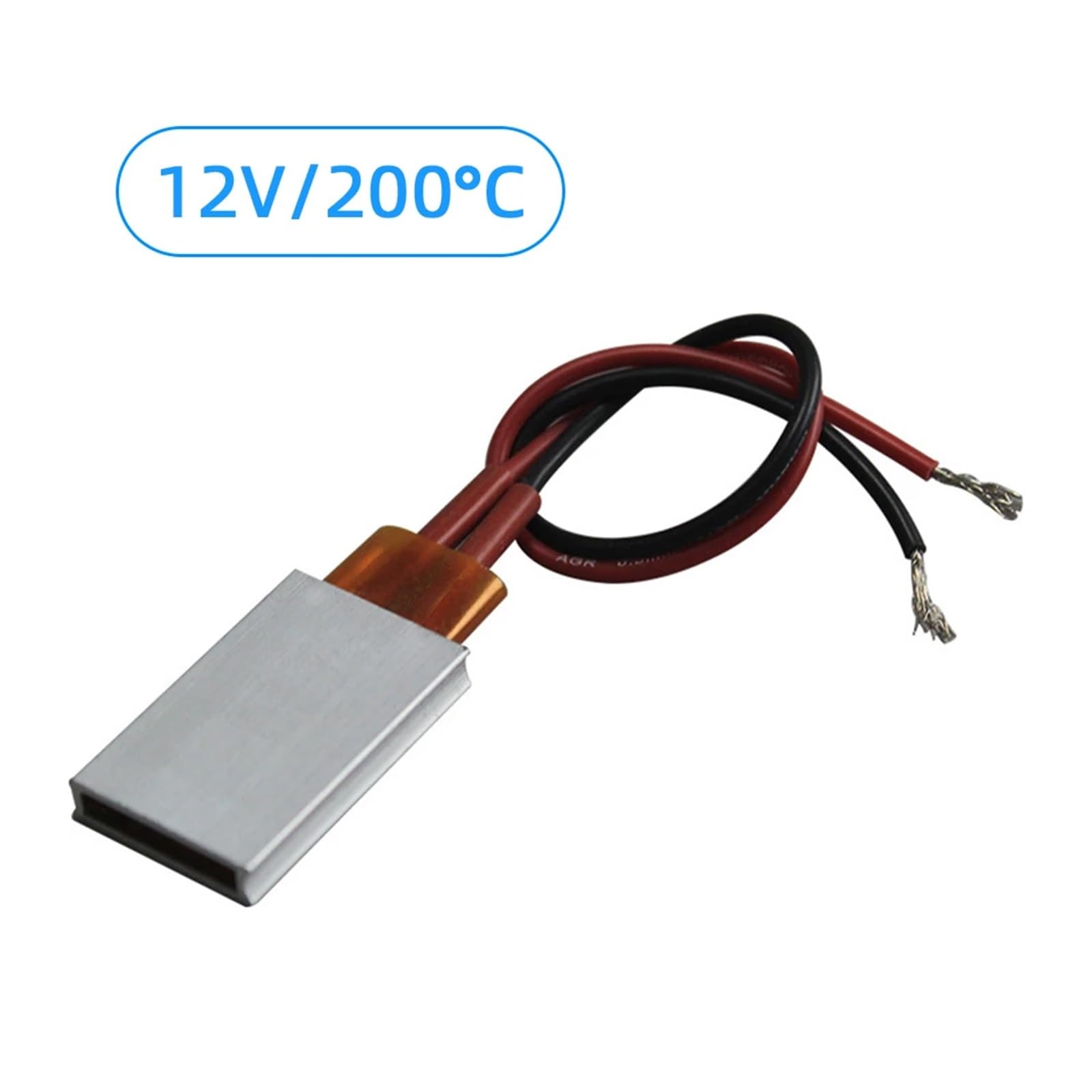 Placa de calefacción termostática PTC, Placa calefactora de cerámica PTC, 1 Unidad, Opciones de Voltaje 12V, 24V, 36V, 48V, 110V, Temperatura de 70℃ a 230℃(12v 200c)