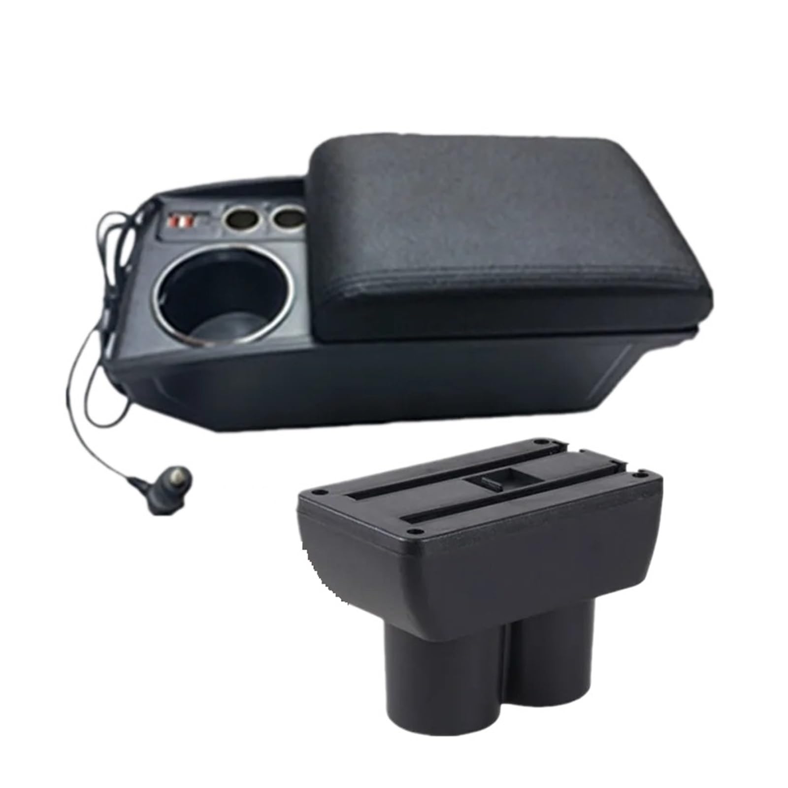 Ecbugat W1 Fast Charging For Suzuki For Jimny Jb23 Jb43 1998-2018 Car Armrest Double-Layer Storage Box Retrofit Accessories Car Armrest Box(W1 Fast Charging)