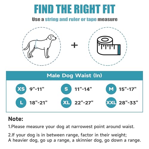 Image of wegreeco Washable Male Dog Diapers (Pack of 3) - Washable Male Dog Belly Wrap (Mustang, Medium)