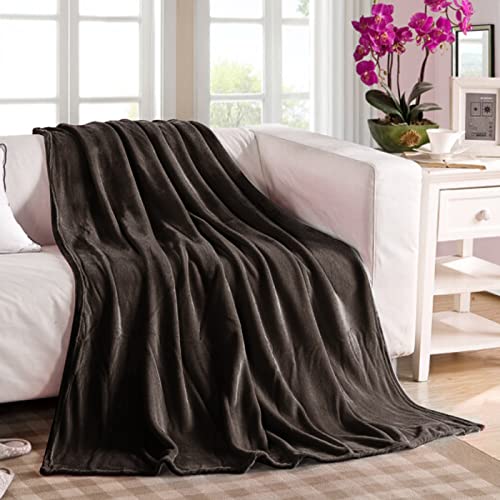 Miniatura 2 de Mercury Textil - Manta Terciopelo Suave,Mantas Franela, Multiusos 160 X 210 Cm, Marron