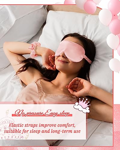 Image of Neer 21 Pcs Women Birthday Party Robe Set Queen Squad Kimono Satin Bathrobes with Eye Mask and Scrunchie for Birthday