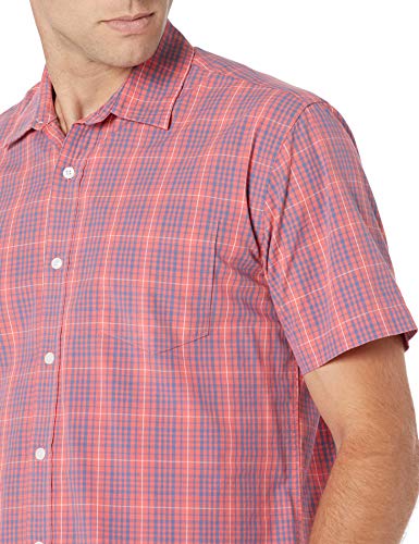 Image of Amazon Essentials Men's Regular-Fit Short-Sleeve Poplin Shirt, Collared, Washed