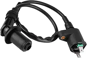 Tbest Bobina de Ignição Bobina de Ignição de de Motocicleta de Alto Desempenho Converte Baixa Tensão Em Alta Tensão Motor Dirt Bike Scooter Ciclomotor 450mm (Preto)