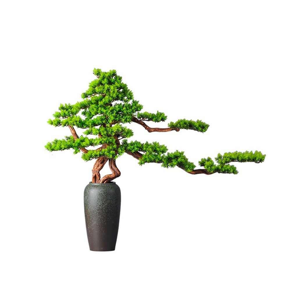 TEESONG Bonsai Tree Pot for Fake Tree Welcome Pine Bonsai Simulation Zen Home Soft Decorations Sample Room Furniture Showroom Sales Office Ornaments Greenery Decor